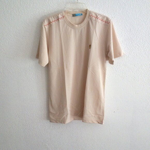 Beige color Men T-shirt, - Picture 2 of 6